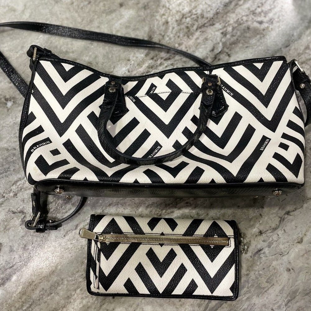 Authentic Brahmin Purse with Matching Wallet